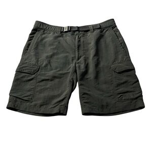 The North Face Army Green Cargo Shorts Durable Outdoor Essential size 38